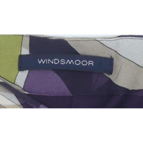 Windsmoor Women’s Purple Multicoloured UK 12 Silk Floral Maxi Dress
