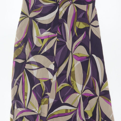 Windsmoor Women’s Purple Multicoloured UK 12 Silk Floral Maxi Dress