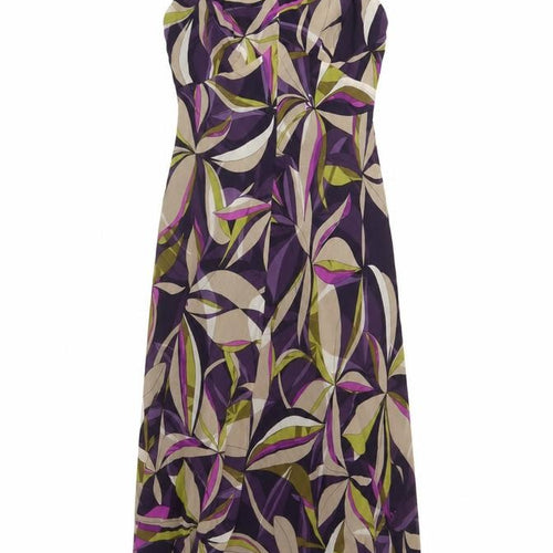 Windsmoor Women’s Purple Multicoloured UK 12 Silk Floral Maxi Dress