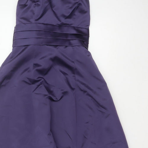 Eternity Bride Women’s Purple UK 8 Strapless A-Line Satin Party Dress