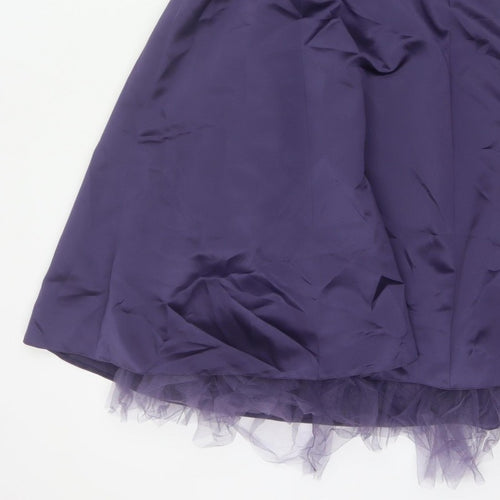 Eternity Bride Women’s Purple UK 8 Strapless A-Line Satin Party Dress