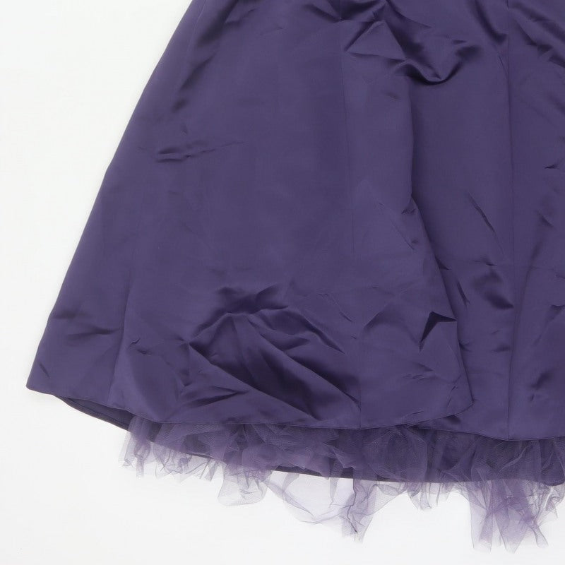 Eternity Bride Women’s Purple UK 8 Strapless A-Line Satin Party Dress
