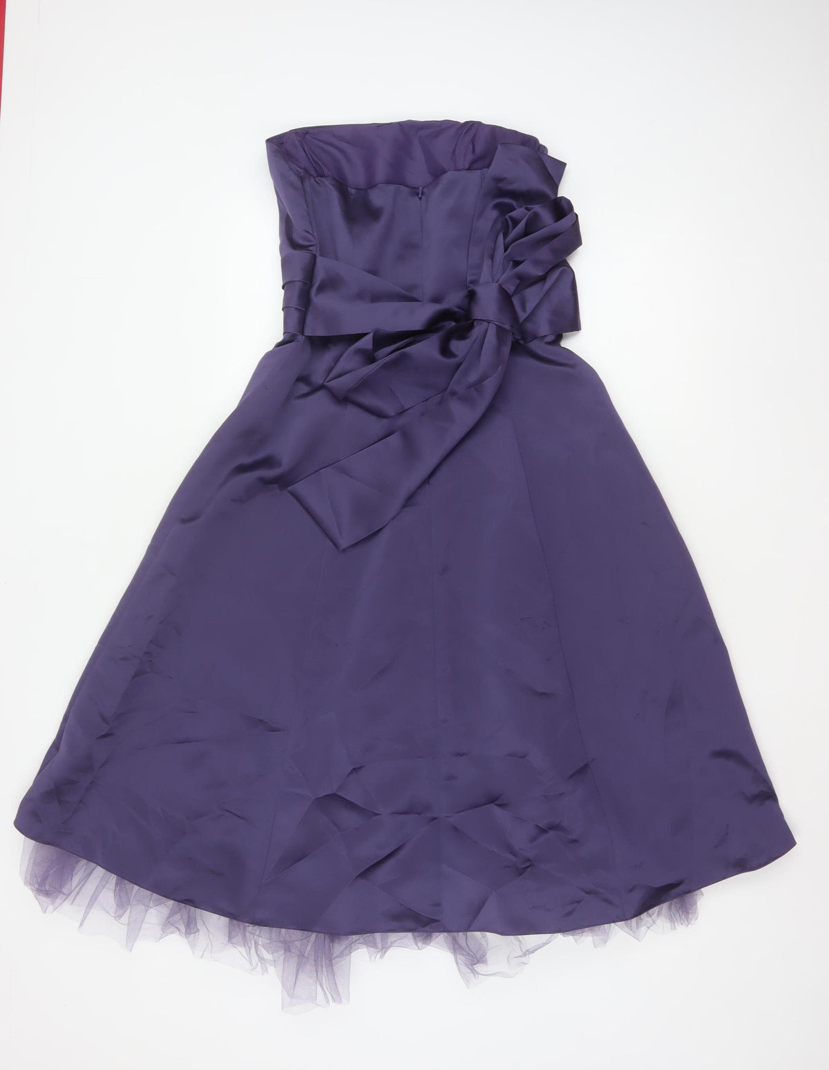 Eternity Bride Women’s Purple UK 8 Strapless A-Line Satin Party Dress