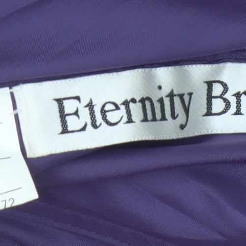 Eternity Bride Women’s Purple UK 8 Strapless A-Line Satin Party Dress