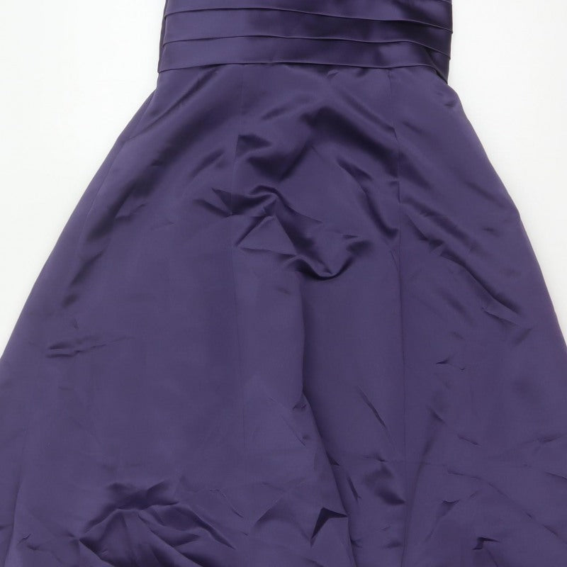 Eternity Bride Women’s Purple UK 8 Strapless A-Line Satin Party Dress