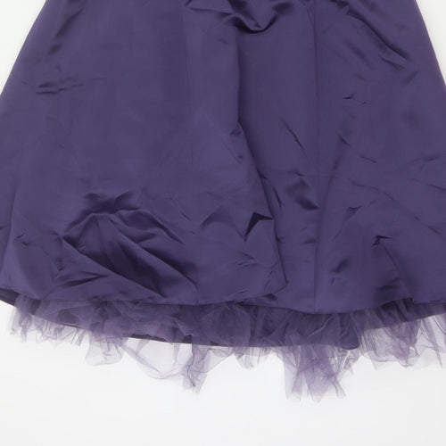 Eternity Bride Women’s Purple UK 8 Strapless A-Line Satin Party Dress