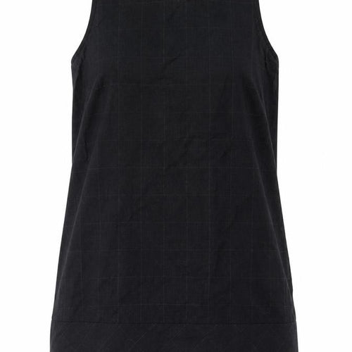 River Island Women Black UK 12 Sleeveless Wool Check Tunic Blouse