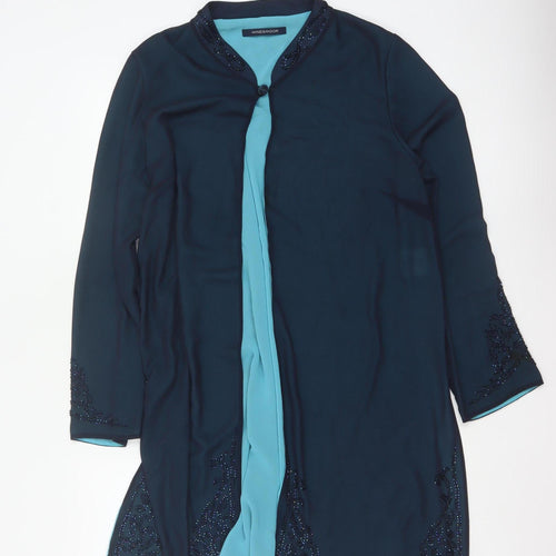 Windsmoor Women’s Blue Beaded Chiffon Jacket Size 10 Formal