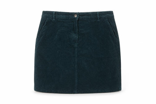 M&Co Women's Teal Green UK 14 Corduroy Pencil Knee Skirt Pockets
