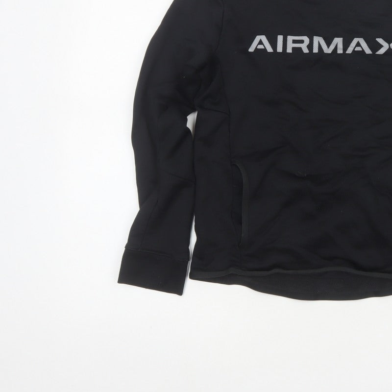Additional view of Nike boys’ black 11-12 years air max logo crew neck pullover sweatshirt