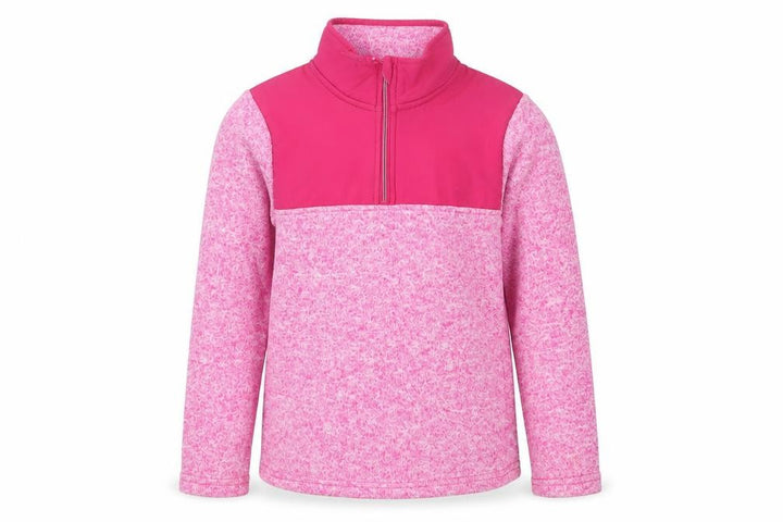 Mountain Warehouse Girls Pink 9-10 Years 1/4 Zip Fleece Sweatshirt