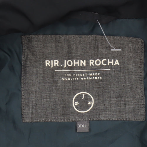 RJR.John Rocha Men’s Black 2XL Military Padded Zip Jacket