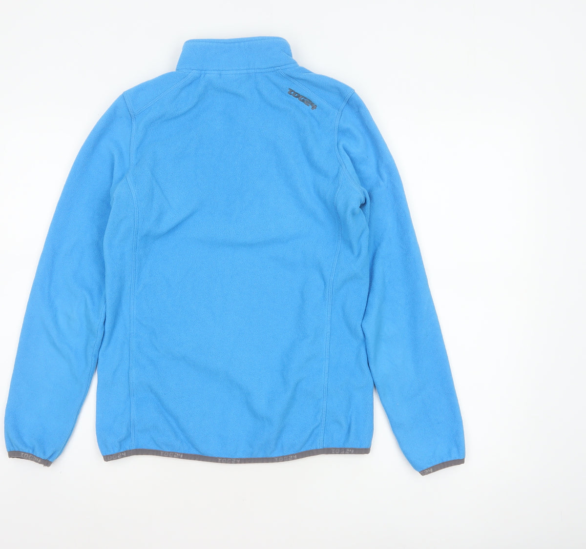 Brand and care label for TOG24 Women’s Blue UK 8 1/4 Zip Fleece Pullover Sweatshirt