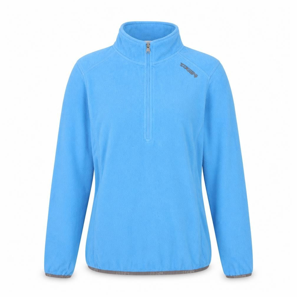 Front view of TOG24 Women’s Blue UK 8 1/4 Zip Fleece Pullover Sweatshirt