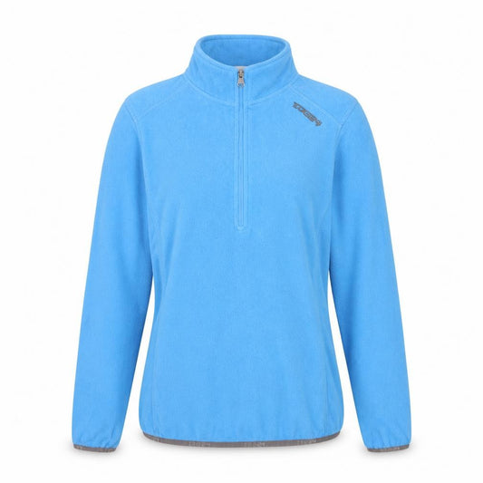 Front view of TOG24 Women’s Blue UK 8 1/4 Zip Fleece Pullover Sweatshirt