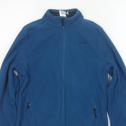 Quechua Boys Blue 10-11 Years Basic Fleece Jacket Full Zip