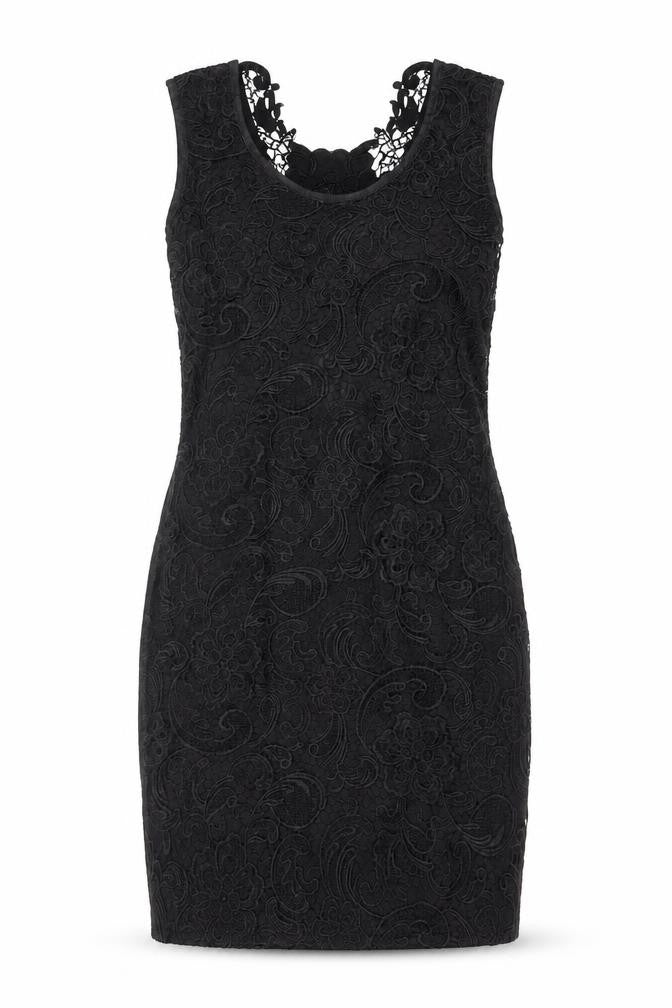 Pussycat London Women’s Black UK 12 Bodycon Floral Lace Dress
