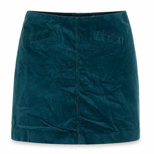 Mistral Women Green UK 14 Velvet Mini Straight Pencil Skirt