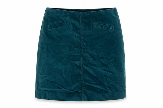 Mistral Women Green UK 14 Velvet Mini Straight Pencil Skirt