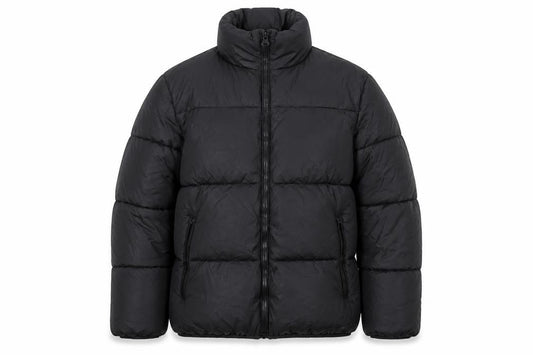 Zara Men Black M Puffer Jacket Quilted Full Zip Insulated