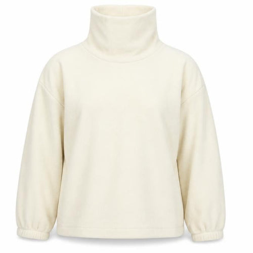 Gap Women Ivory Fleece High Neck Pullover Sweatshirt Size L
