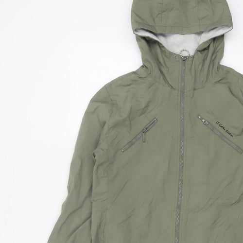H&M Women’s Green UK 14 L.O.G.G. Sport Hooded Windbreaker Jacket