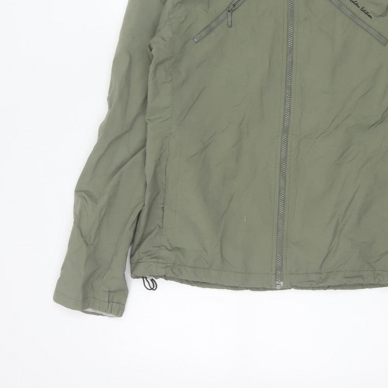 H&M Women’s Green UK 14 L.O.G.G. Sport Hooded Windbreaker Jacket