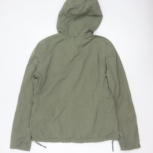 H&M Women’s Green UK 14 L.O.G.G. Sport Hooded Windbreaker Jacket