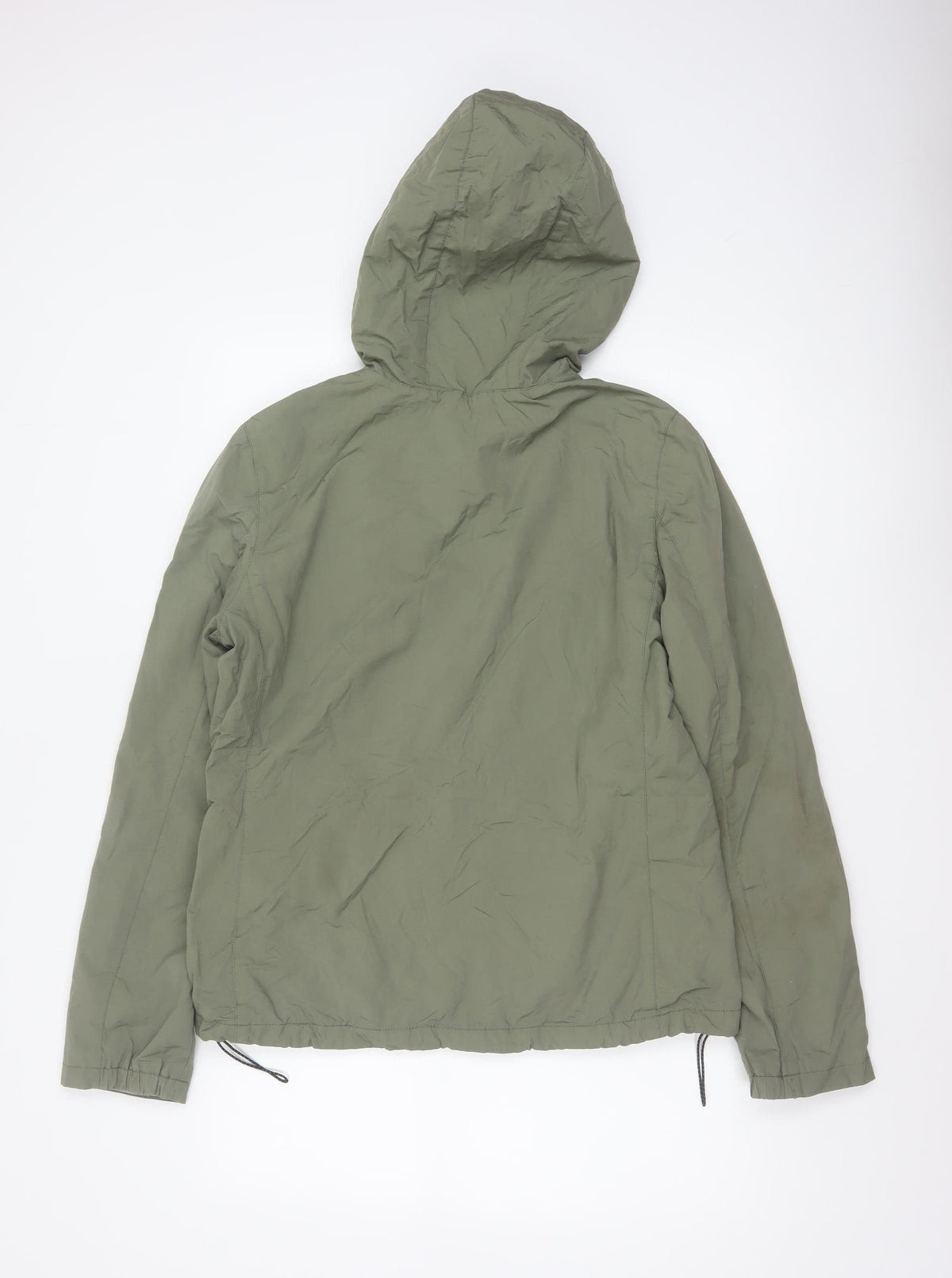 H&M Women’s Green UK 14 L.O.G.G. Sport Hooded Windbreaker Jacket
