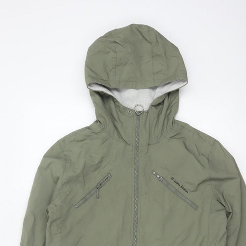 H&M Women’s Green UK 14 L.O.G.G. Sport Hooded Windbreaker Jacket