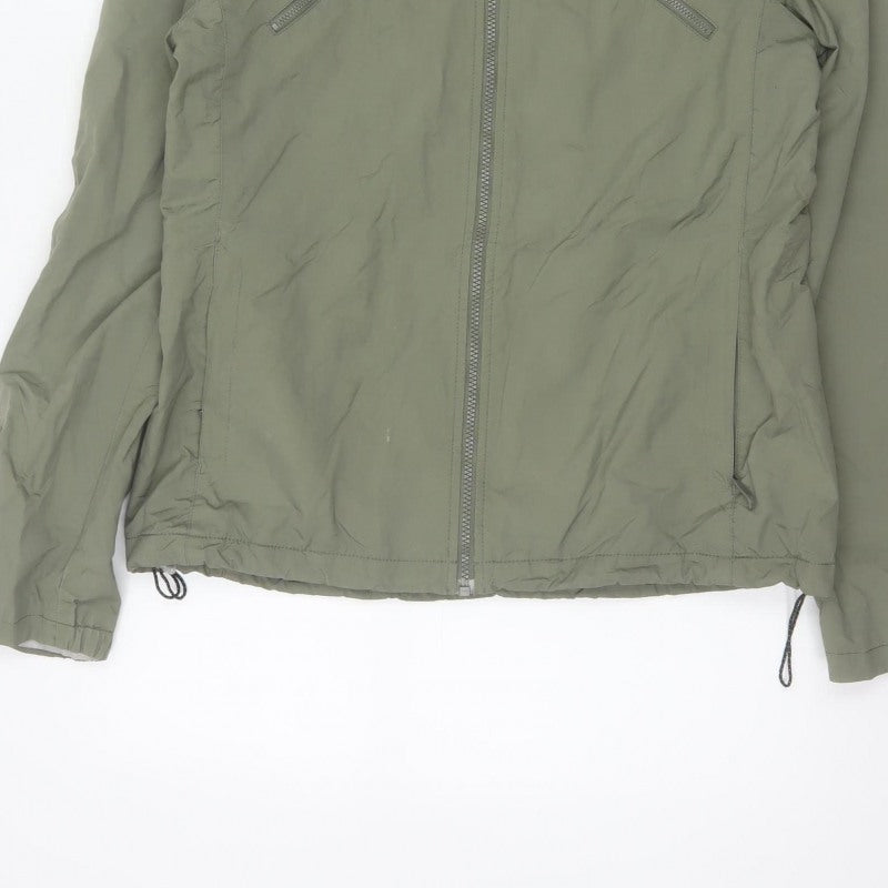 H&M Women’s Green UK 14 L.O.G.G. Sport Hooded Windbreaker Jacket