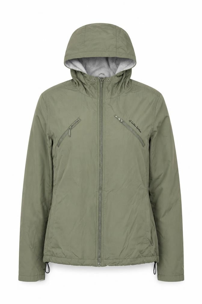 H&M Women’s Green UK 14 L.O.G.G. Sport Hooded Windbreaker Jacket