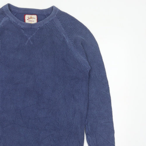 Joe Browns Men's Blue L Cotton Knit Crew Neck Pullover Jumper