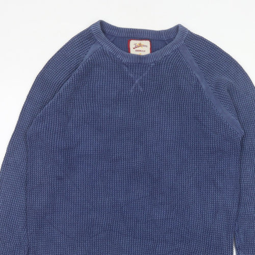Joe Browns Men's Blue L Cotton Knit Crew Neck Pullover Jumper