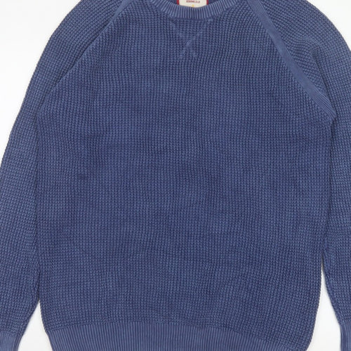 Joe Browns Men's Blue L Cotton Knit Crew Neck Pullover Jumper