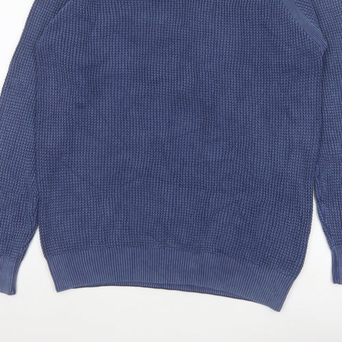 Joe Browns Men's Blue L Cotton Knit Crew Neck Pullover Jumper