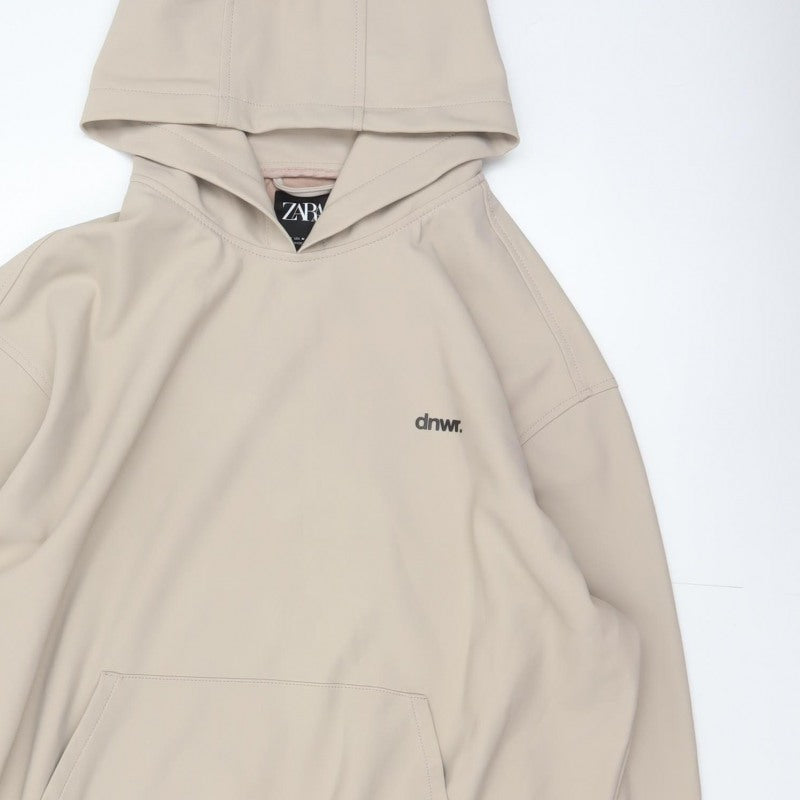 Additional view of Zara Men Beige M dnwr. Logo Pullover Hooded Sweatshirt