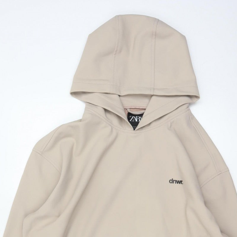 Additional view of Zara Men Beige M dnwr. Logo Pullover Hooded Sweatshirt