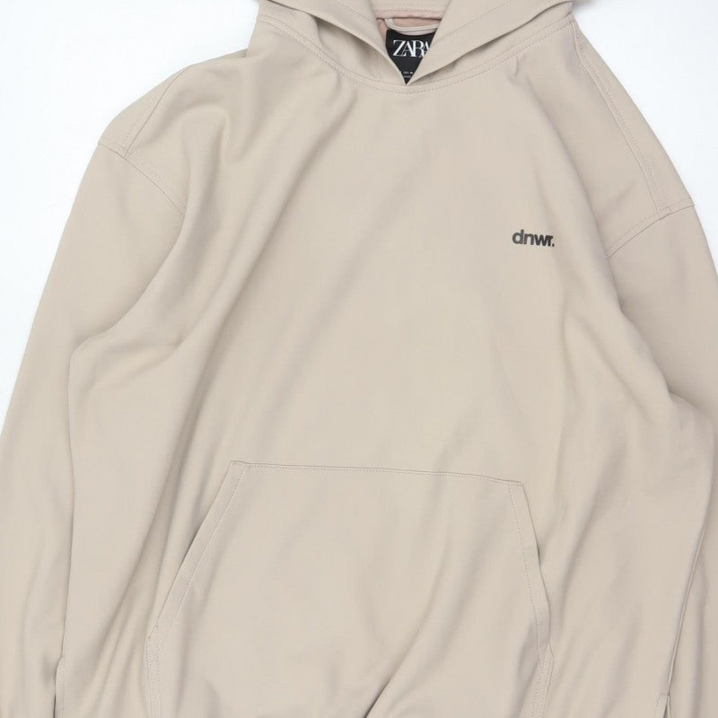 Additional view of Zara Men Beige M dnwr. Logo Pullover Hooded Sweatshirt