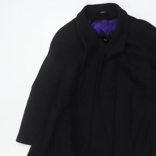 Marks & Spencer Women’s Black UK 16 Wool Blend Long Overcoat