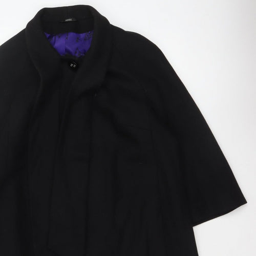 Marks & Spencer Women’s Black UK 16 Wool Blend Long Overcoat