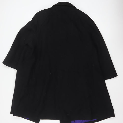 Marks & Spencer Women’s Black UK 16 Wool Blend Long Overcoat