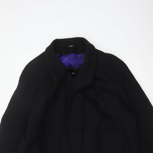 Marks & Spencer Women’s Black UK 16 Wool Blend Long Overcoat
