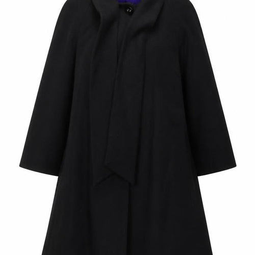 Marks & Spencer Women’s Black UK 16 Wool Blend Long Overcoat