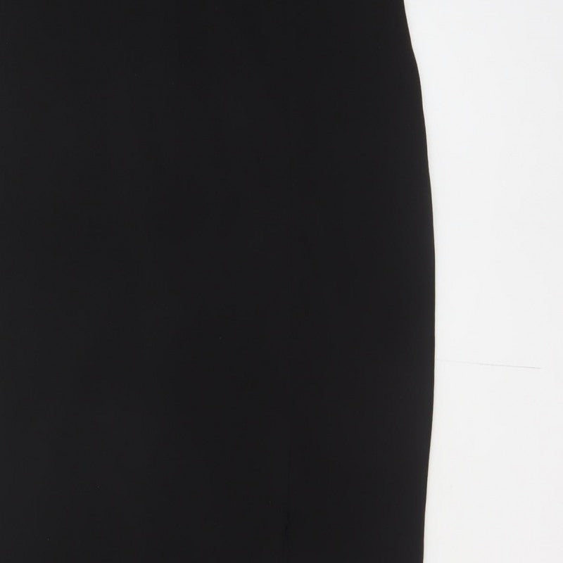 Club L London Women Black UK 12 Bodycon Long Strappy Evening Maxi Dress