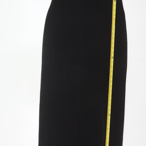 Club L London Women Black UK 12 Bodycon Long Strappy Evening Maxi Dress