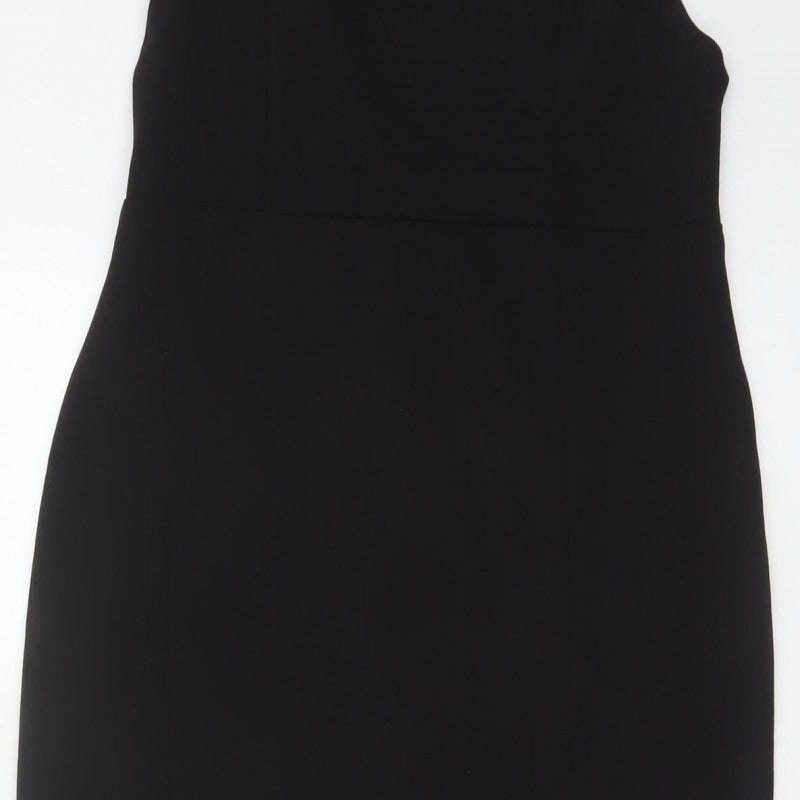 Club L London Women Black UK 12 Bodycon Long Strappy Evening Maxi Dress