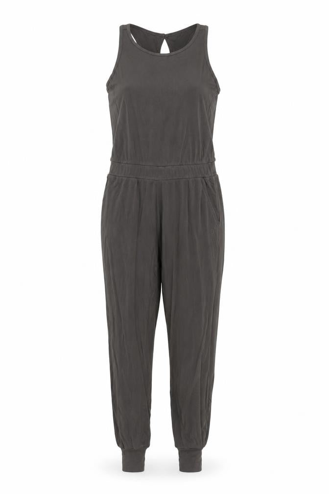 Goodmove Women’s Grey UK 10 Sleeveless Jersey Tapered Jumpsuit