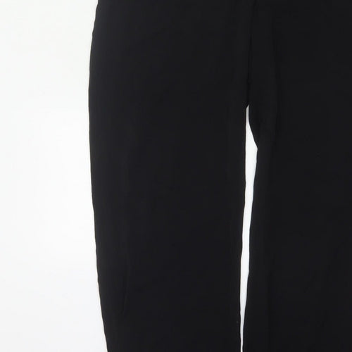 & Other Stories Women Black UK 10 Wide-Leg V-Neck Short Sleeve Jumpsuit