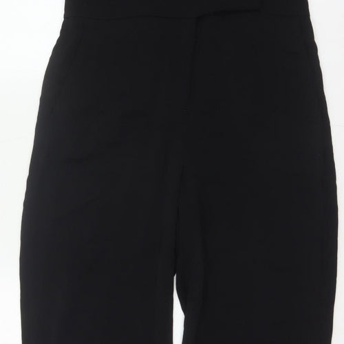 & Other Stories Women Black UK 10 Wide-Leg V-Neck Short Sleeve Jumpsuit